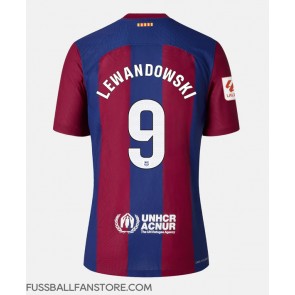 Barcelona Robert Lewandowski #9 Replik Heimtrikot Damen 2023-24 Kurzarm